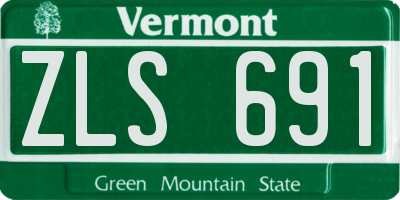 VT license plate ZLS691