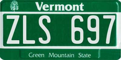 VT license plate ZLS697