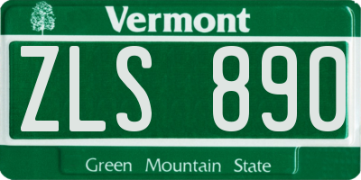 VT license plate ZLS890