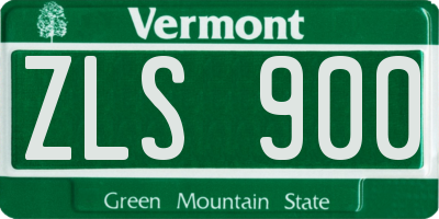 VT license plate ZLS900