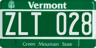 VT license plate ZLT028