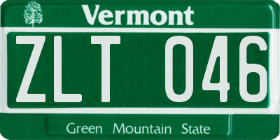 VT license plate ZLT046