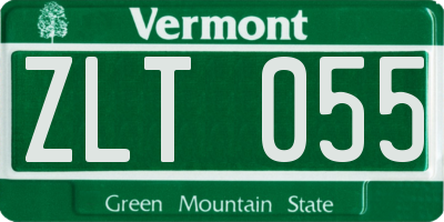 VT license plate ZLT055