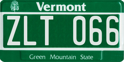VT license plate ZLT066