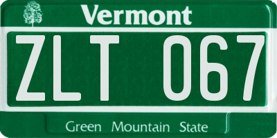 VT license plate ZLT067