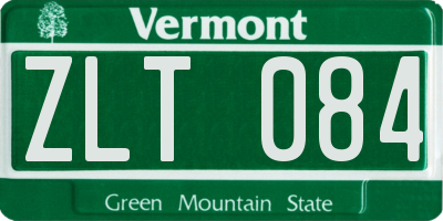 VT license plate ZLT084