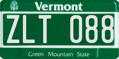 VT license plate ZLT088