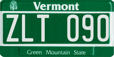 VT license plate ZLT090