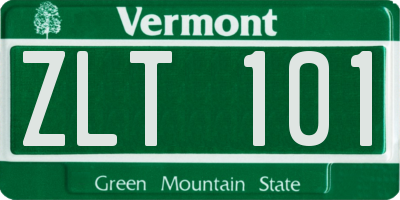 VT license plate ZLT101