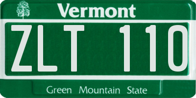 VT license plate ZLT110