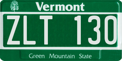 VT license plate ZLT130