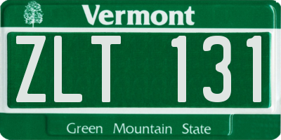 VT license plate ZLT131