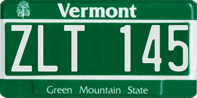 VT license plate ZLT145