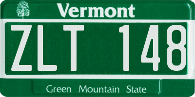 VT license plate ZLT148