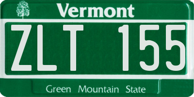 VT license plate ZLT155