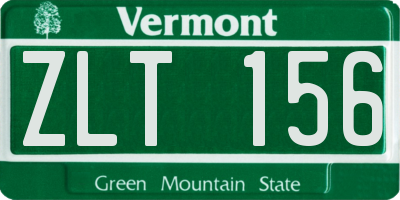 VT license plate ZLT156
