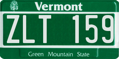 VT license plate ZLT159