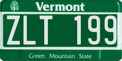 VT license plate ZLT199