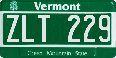 VT license plate ZLT229