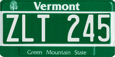 VT license plate ZLT245