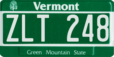 VT license plate ZLT248
