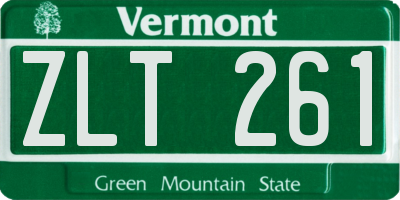 VT license plate ZLT261
