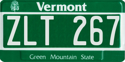 VT license plate ZLT267