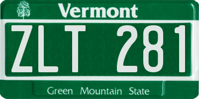 VT license plate ZLT281