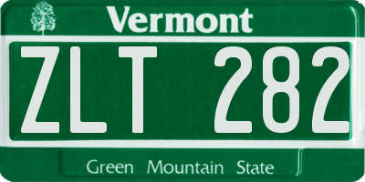 VT license plate ZLT282