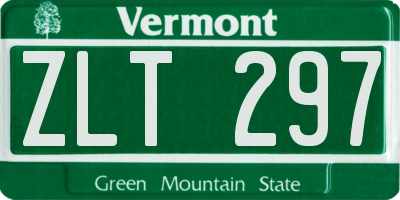 VT license plate ZLT297