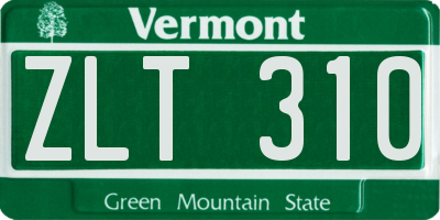 VT license plate ZLT310