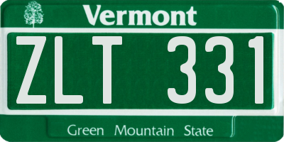 VT license plate ZLT331