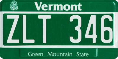 VT license plate ZLT346