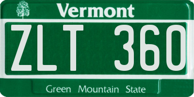 VT license plate ZLT360