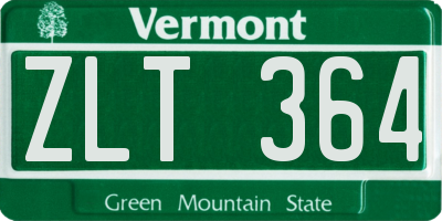 VT license plate ZLT364