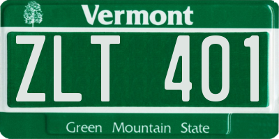 VT license plate ZLT401