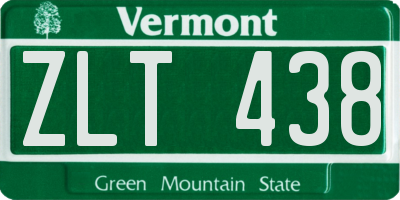 VT license plate ZLT438