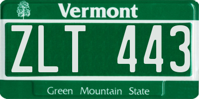VT license plate ZLT443