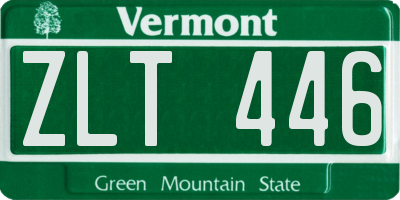 VT license plate ZLT446