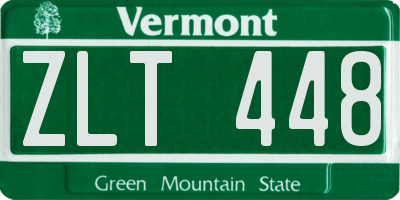 VT license plate ZLT448