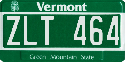 VT license plate ZLT464