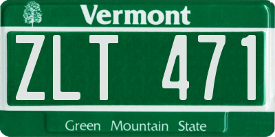 VT license plate ZLT471