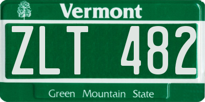 VT license plate ZLT482