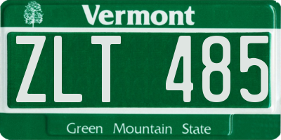 VT license plate ZLT485