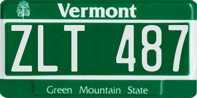 VT license plate ZLT487