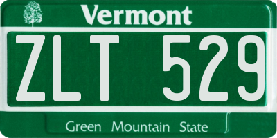 VT license plate ZLT529