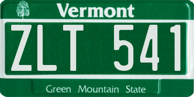 VT license plate ZLT541