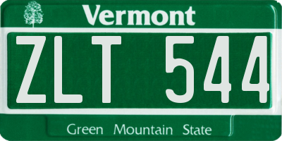 VT license plate ZLT544