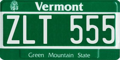 VT license plate ZLT555