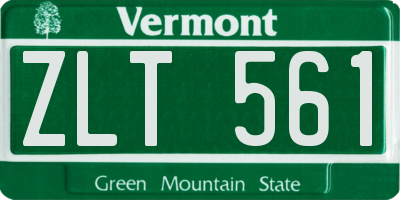VT license plate ZLT561